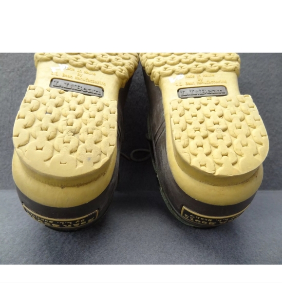LL Bean Women 6 M Rubber Moc Rain Boot Duck Muck Brown Lo-Top 175067 Made in USA - Picture 7 of 9